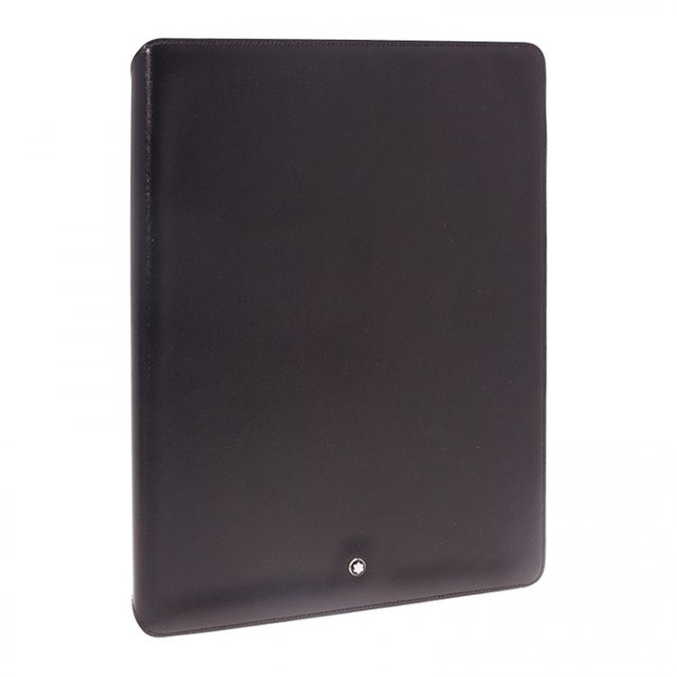Pre Owned Montblanc Black Leather Meisterstuck iPad Case 