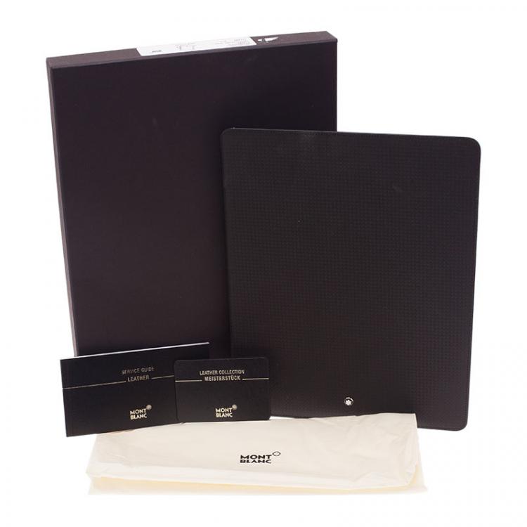 Pre Owned MontBlanc Black Patterned Leather Meisterstuck Galaxy Tab 7.7 Cover