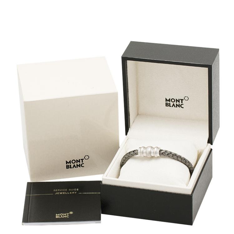 Pre Owned Montblanc Woven Silver Bracelet