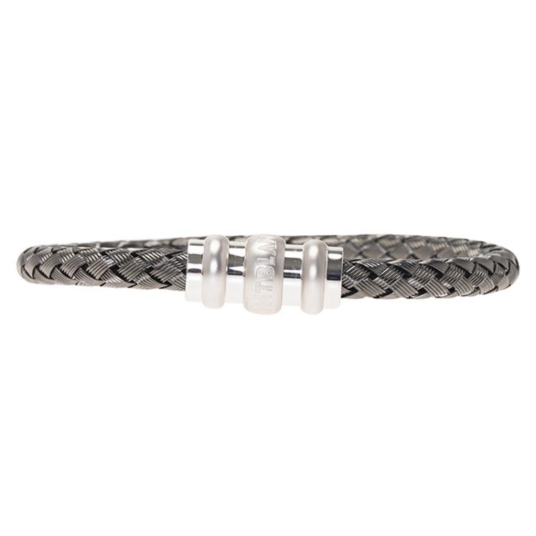 مملوكة مسبقًا Montblanc Woven Silver Bracelet