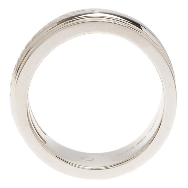 Pre Owned Montblanc Creative Silver Skeletted Men's Band Ring Size 62