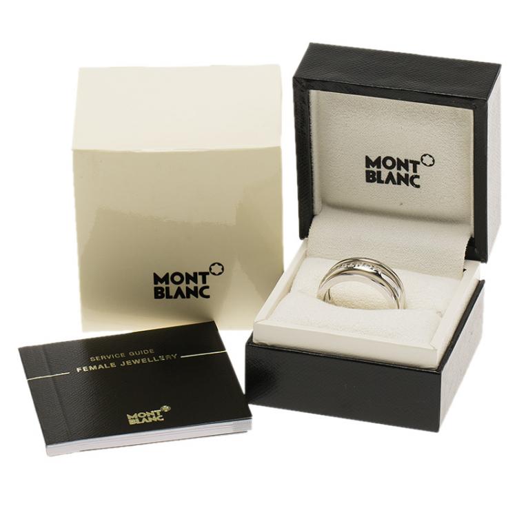 Pre Owned Montblanc Creative Silver Skeletted Men's Band Ring Size 62