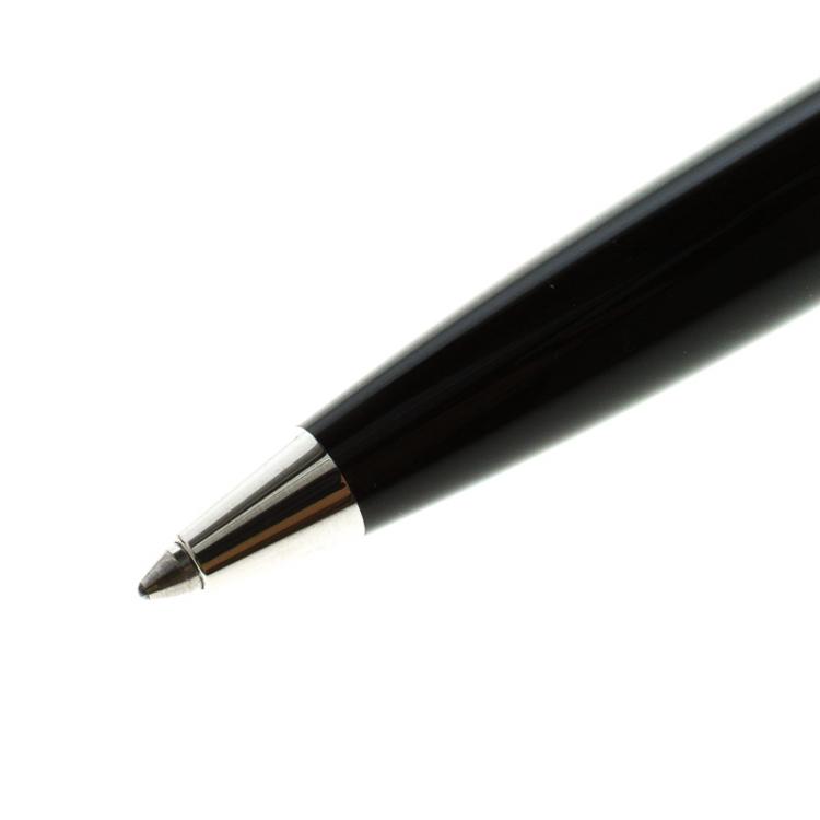 Pre Owned Montblanc Black Resin Silver Tone Meisterstück Ballpoint Pen