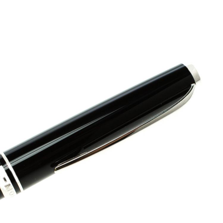 Pre Owned Montblanc Black Resin Silver Tone Meisterstück Ballpoint Pen