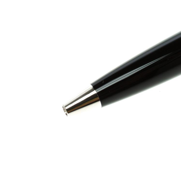 Pre Owned Montblanc Black Resin Silver Tone Meisterstück Ballpoint Pen