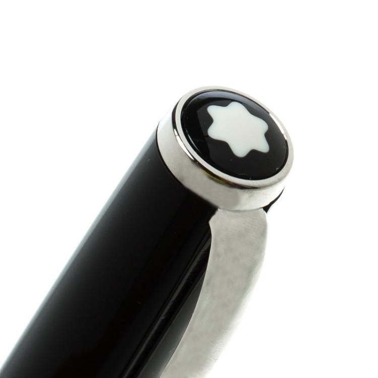 Pre Owned Montblanc Black Resin Silver Tone Meisterstück Ballpoint Pen