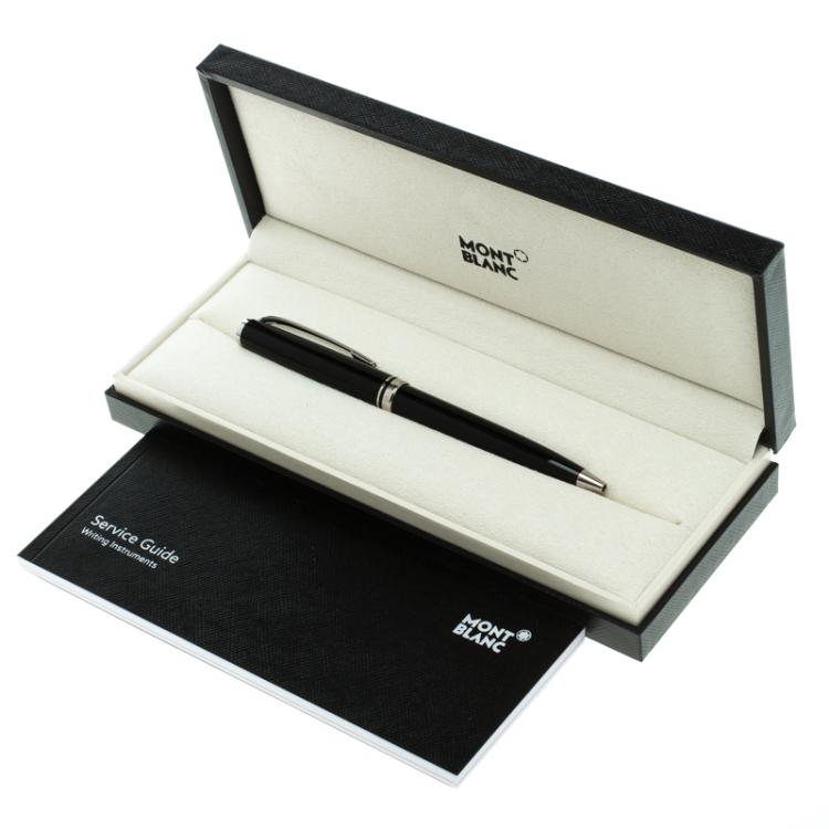 Pre Owned Montblanc Black Resin Silver Tone Meisterstück Ballpoint Pen