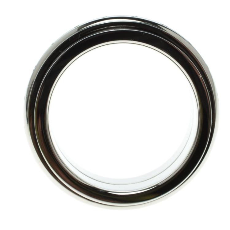 Pre Owned Montblanc Men's Contemporary Collection Black PVD Steel Sliding Ring Size 66