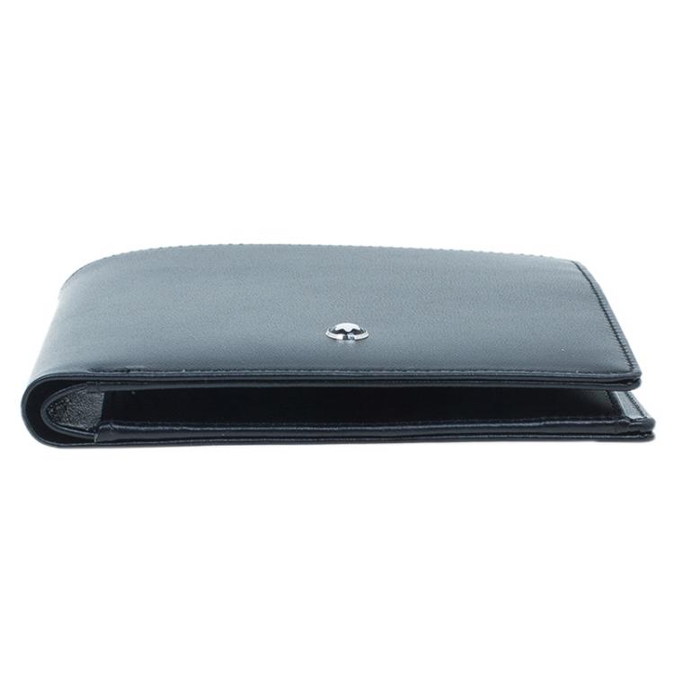 Pre Owned Montblanc Black Leather Miesterstuck Wallet