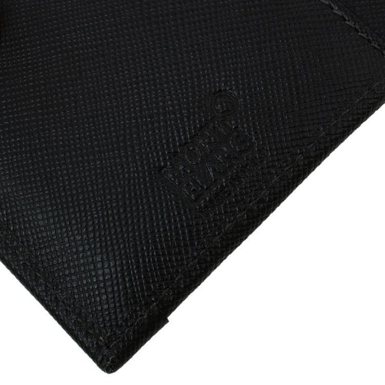 Pre Owned Montblanc Brown Leather and Monogram Canvas Card Holder 