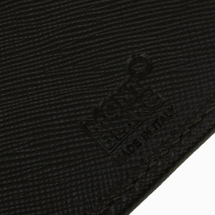 Pre Owned Montblanc Brown Leather and Monogram Canvas Bifold Wallet 
