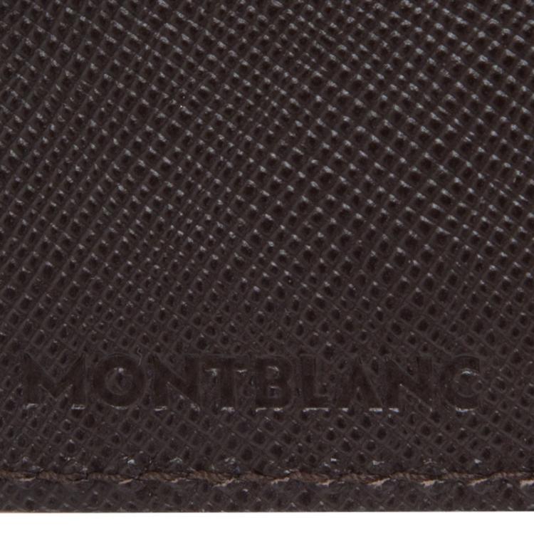 Pre Owned Montblanc Brown Leather Compact Wallet 