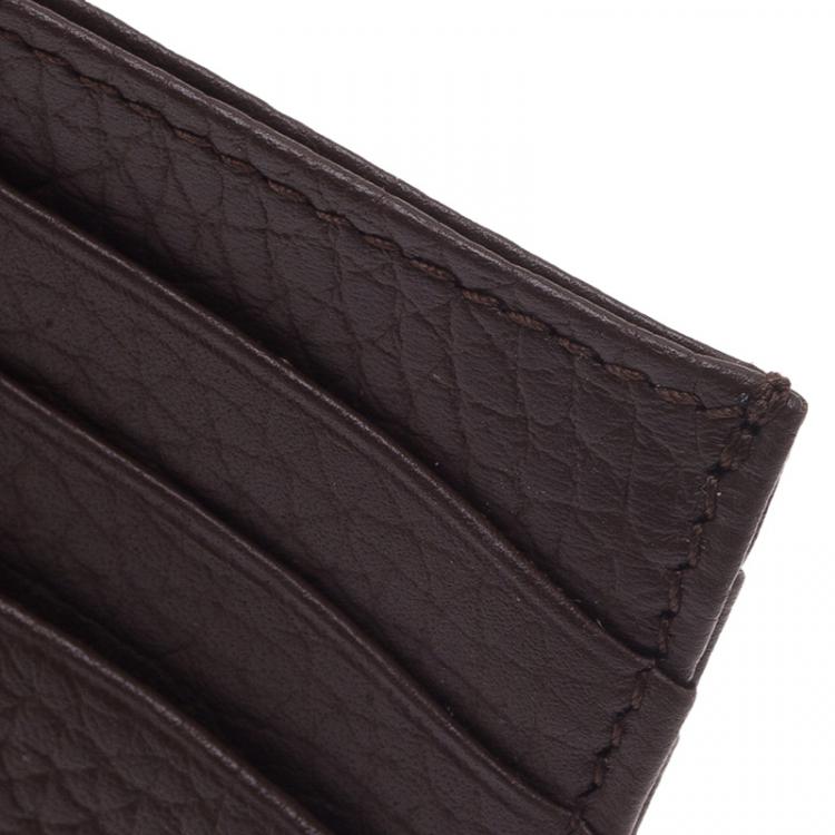Pre Owned Montblanc Brown Leather Card Holder