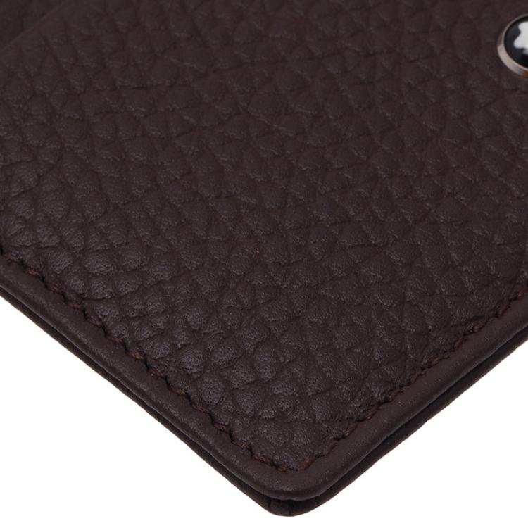 Pre Owned Montblanc Brown Leather Card Holder