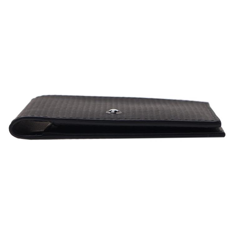 مملوكة مسبقًا Montblanc Black Woven Effect Leather Passport Holder