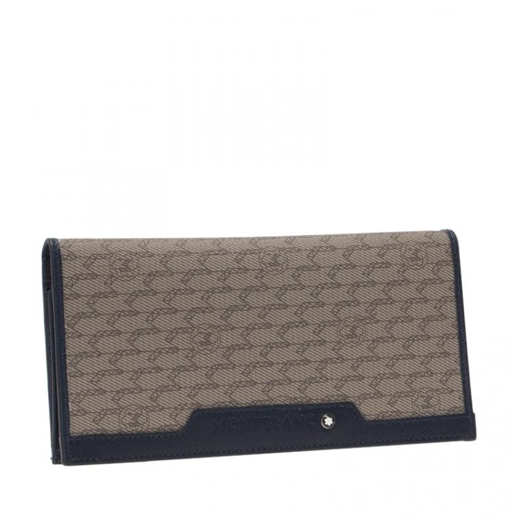 Pre Owned Montblanc Brown Leather Bifold Wallet