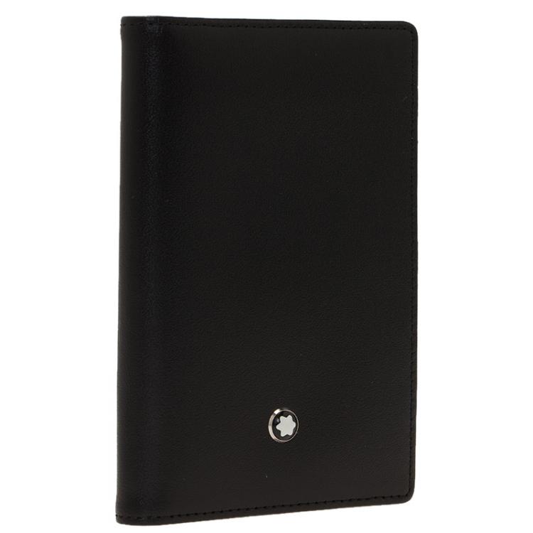 مملوكة مسبقًا Montblanc Black Leather Meisterstuck Card Holder