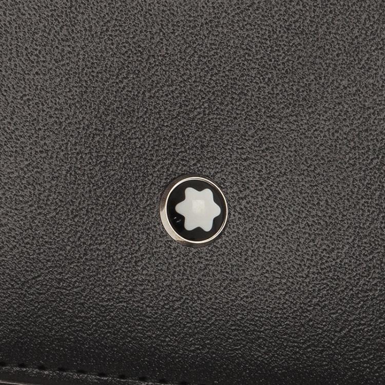 مملوكة مسبقًا Montblanc Black Leather Meisterstuck Card Holder