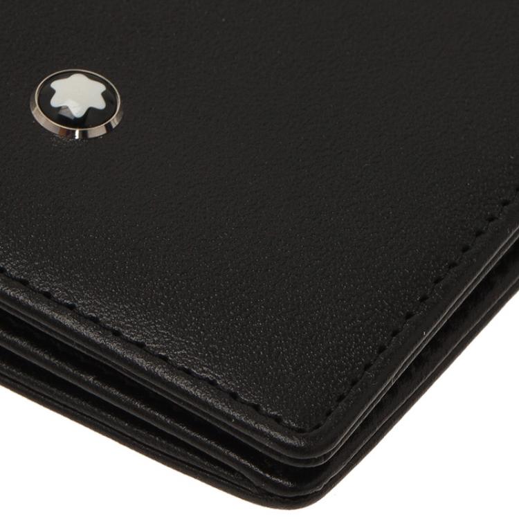 مملوكة مسبقًا Montblanc Black Leather Meisterstuck Card Holder