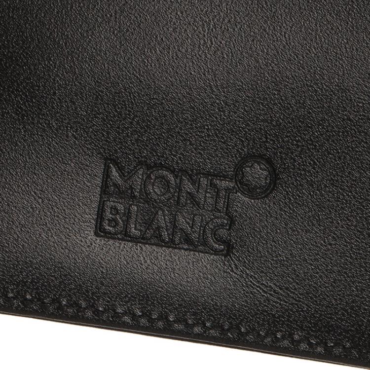 مملوكة مسبقًا Montblanc Black Leather Meisterstuck Card Holder