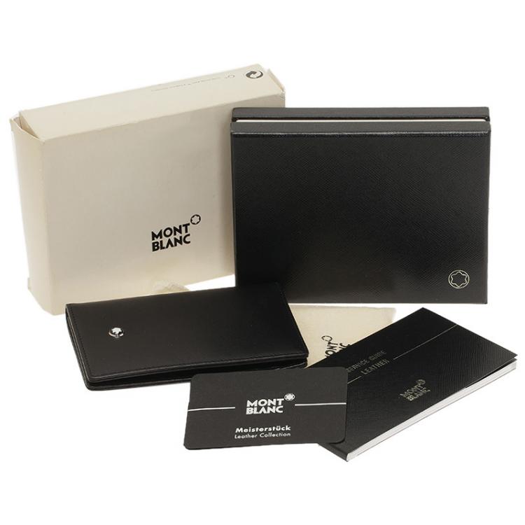 مملوكة مسبقًا Montblanc Black Leather Meisterstuck Card Holder