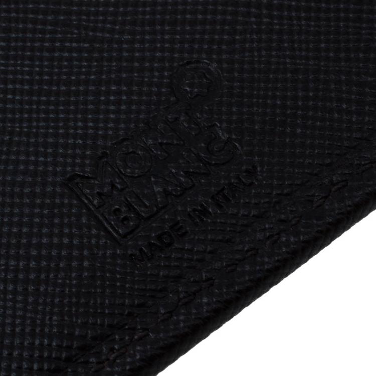 Pre Owned Montblanc Brown Leather and Monogram Canvas Bifold Wallet