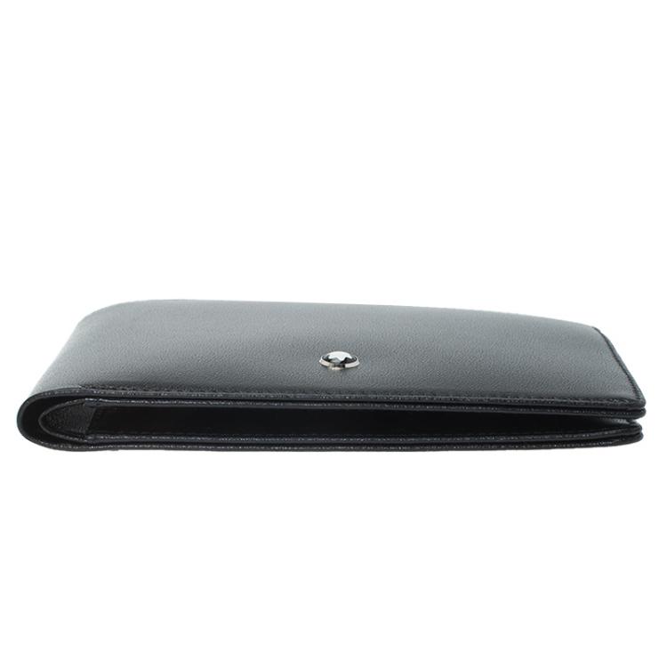 مملوكة مسبقًا Montblanc Black Leather Miesterstuck Bifold Wallet