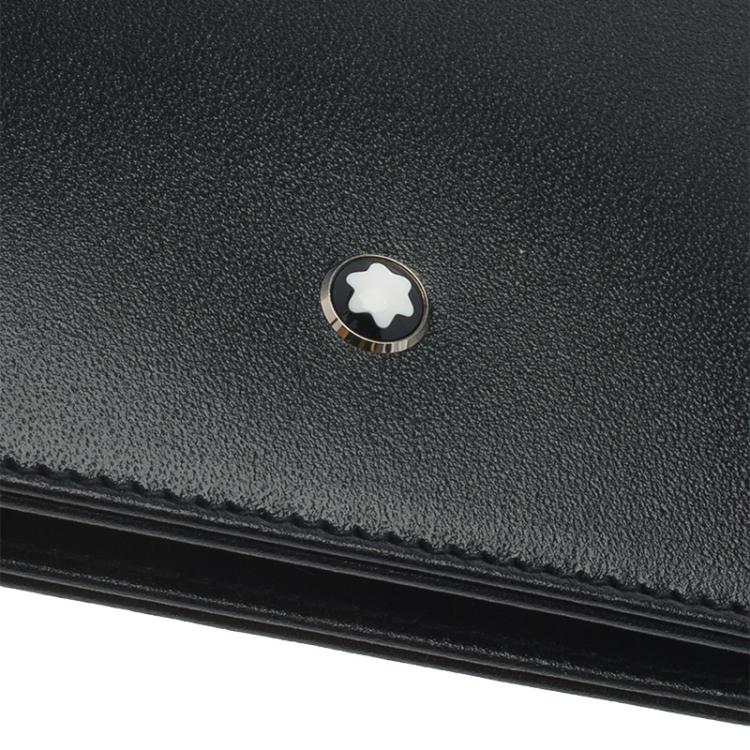 مملوكة مسبقًا Montblanc Black Leather Miesterstuck Bifold Wallet
