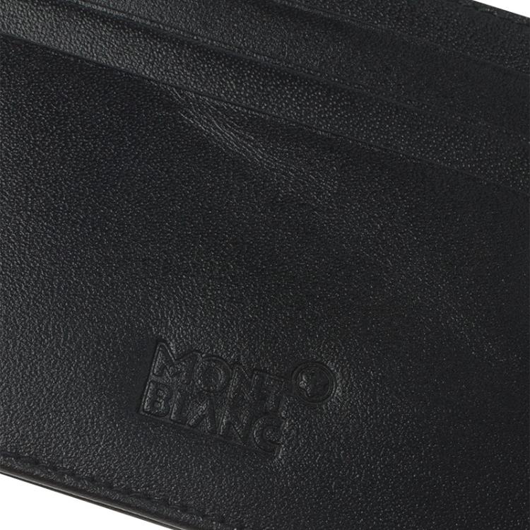 مملوكة مسبقًا Montblanc Black Leather Miesterstuck Bifold Wallet