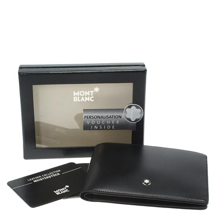 مملوكة مسبقًا Montblanc Black Leather Miesterstuck Bifold Wallet