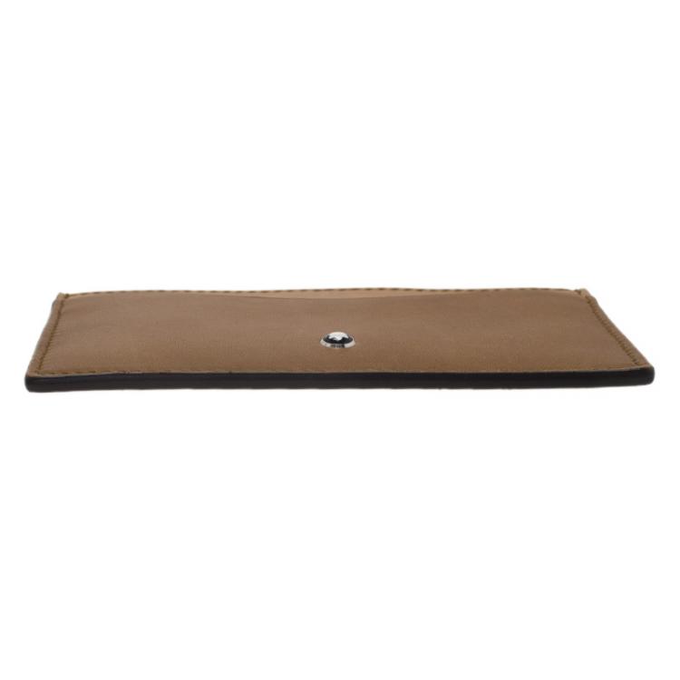 Pre Owned Montblanc Brown Leather Card Holder
