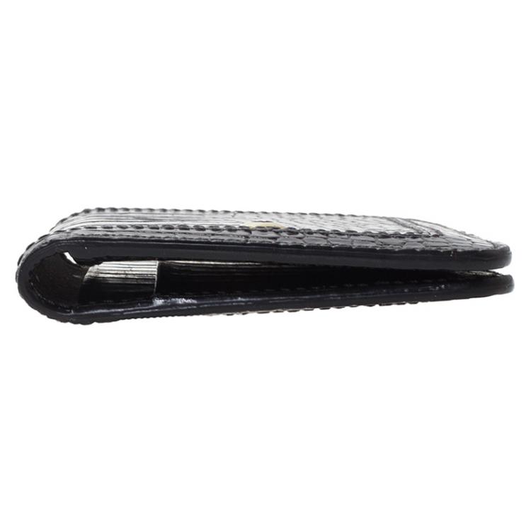 Pre Owned Montblanc Black Croc Embossed La Vie De Boheme Card Holder