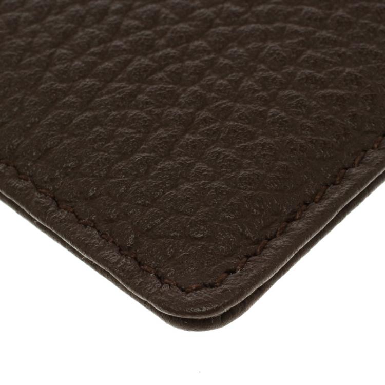 Pre Owned Montblanc Brown Soft Grain Leather Meisterstuck Card Holder 6CC