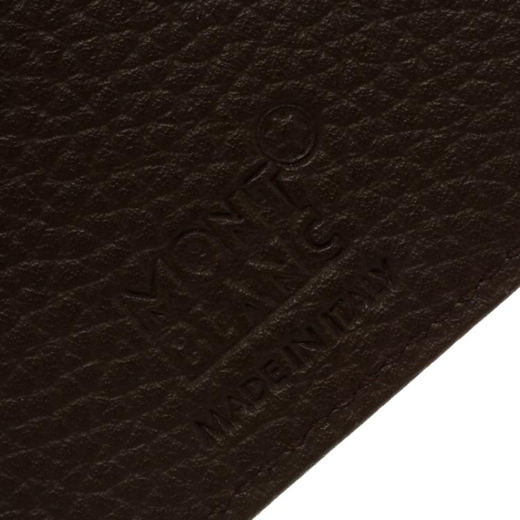 Pre Owned Montblanc Brown Soft Grain Leather Meisterstuck Card Holder 6CC