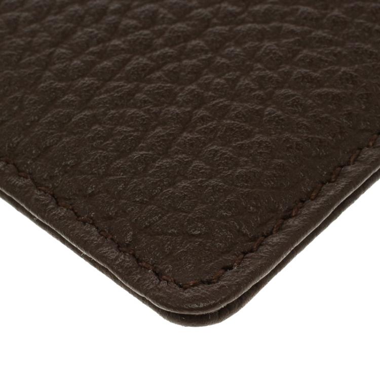 Pre Owned Montblanc Brown Soft Grain Leather Meisterstuck Card Holder 6CC