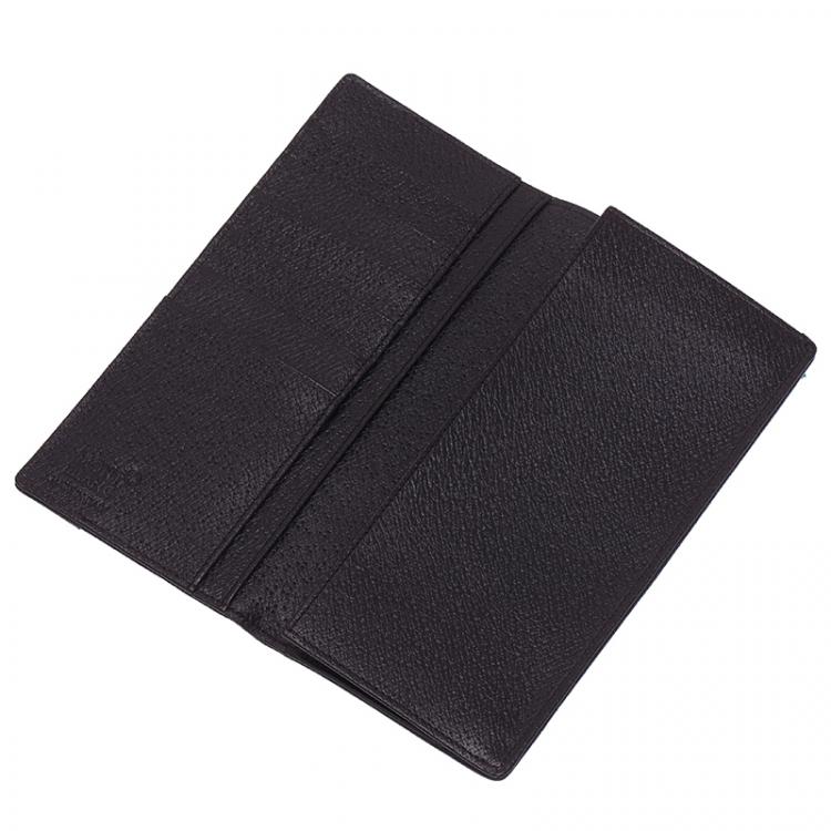 Pre Owned Montblanc Navy Blue Leather Night Flight Wallet