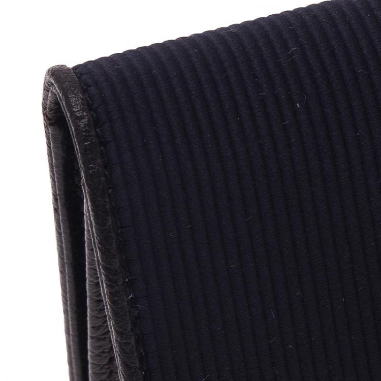 Pre Owned Montblanc Navy Blue Leather Night Flight Wallet
