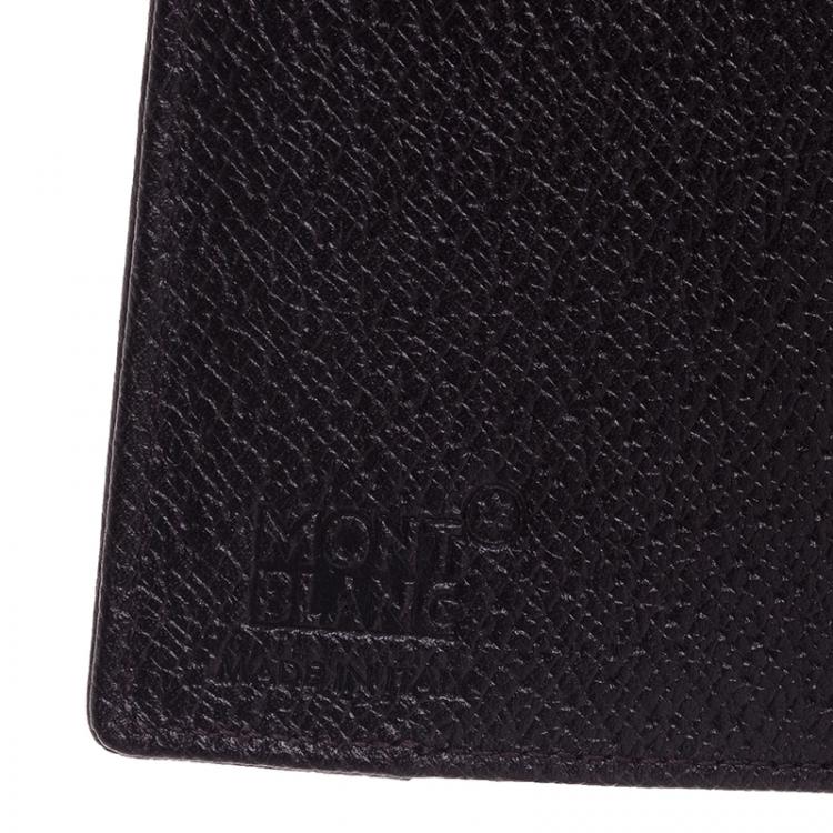 Pre Owned Montblanc Navy Blue Leather Night Flight Wallet