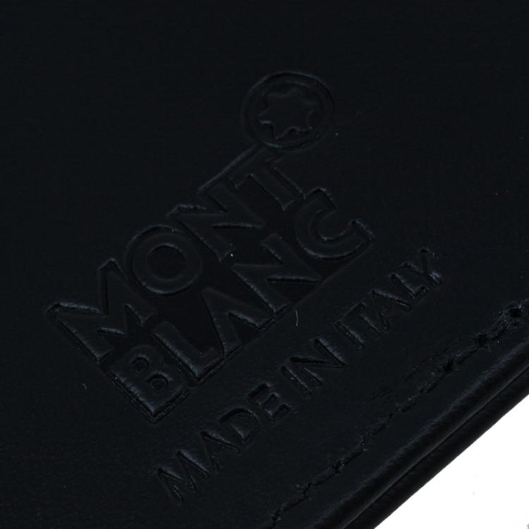 مملوكة مسبقًا Montblanc Black Meisterstück Leather Nightflight Passport Holder