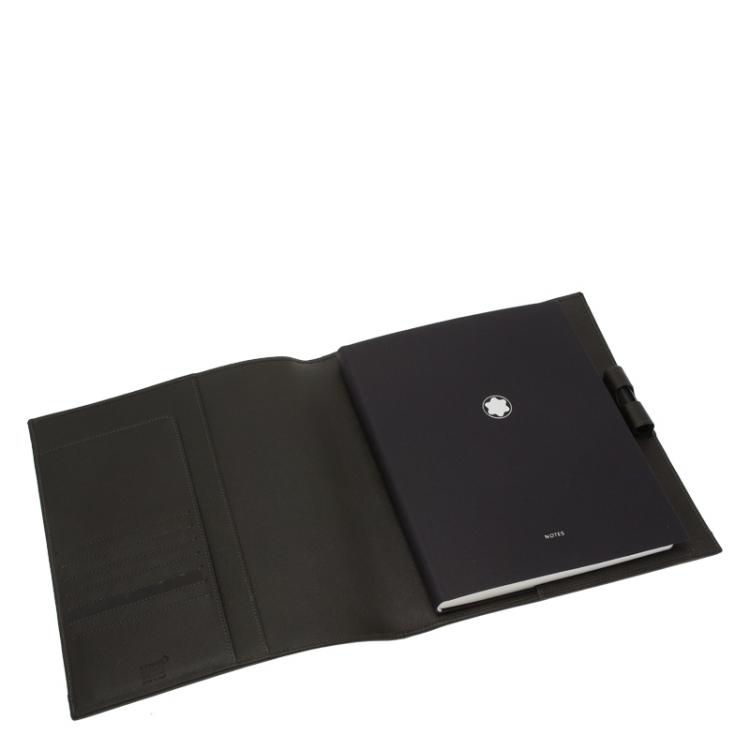 مملوكة مسبقًا Montblanc Brown Leather and Monogram Canvas Notebook