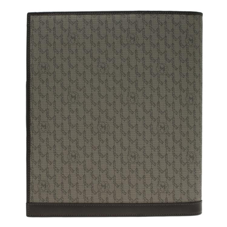 مملوكة مسبقًا Montblanc Brown Leather and Monogram Canvas Notebook