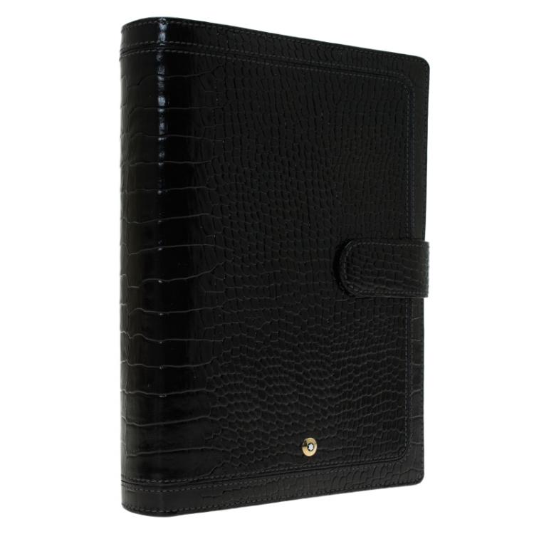 مملوكة مسبقًا Montblanc Brown  Crocodile Embossed La Vie De Boheme Medium Organizer
