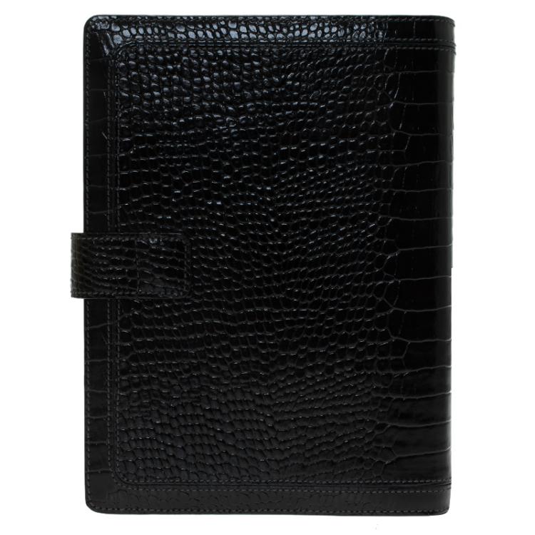 مملوكة مسبقًا Montblanc Brown  Crocodile Embossed La Vie De Boheme Medium Organizer