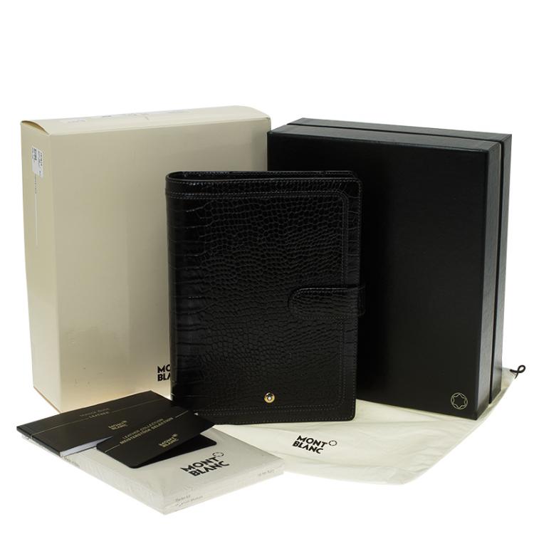 مملوكة مسبقًا Montblanc Brown  Crocodile Embossed La Vie De Boheme Medium Organizer