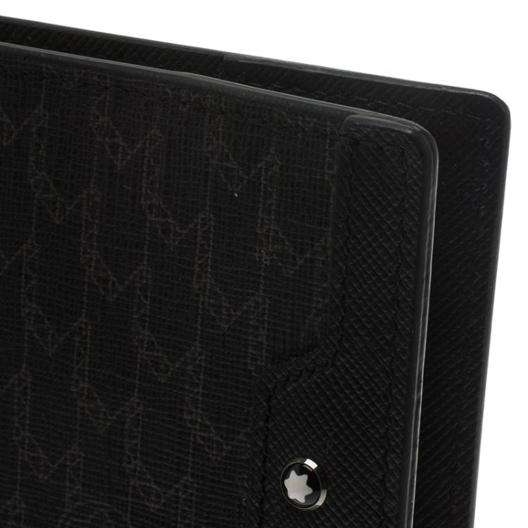 مملوكة مسبقًا Montblanc Black Signature Canvas and Leather Passport Holder 