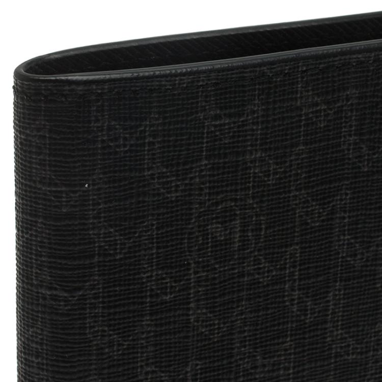 مملوكة مسبقًا Montblanc Black Signature Canvas and Leather Passport Holder 