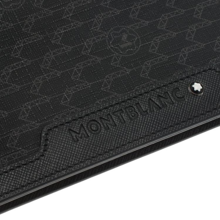 مملوكة مسبقًا Montblanc Black Signature Canvas and Leather Passport Holder 