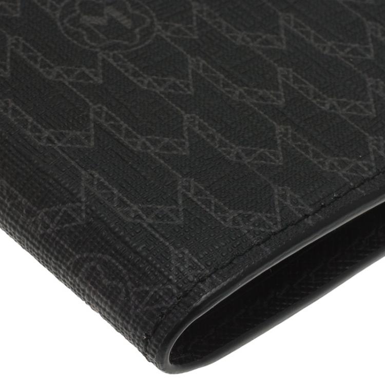 مملوكة مسبقًا Montblanc Black Signature Canvas and Leather Passport Holder 