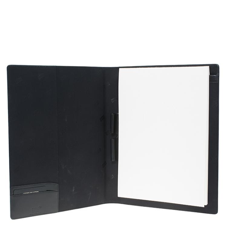 Pre Owned Montblanc Black Leather Conference Folder