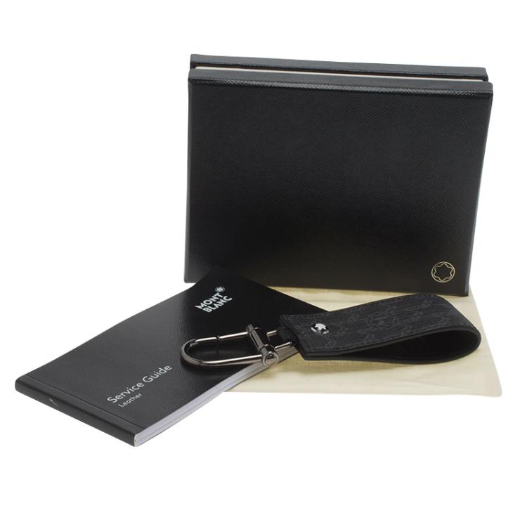 Pre Owned Montblanc Black Signature Leather Meisterstuck Keyring
